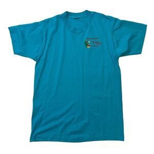 Vintage 3 Amigos Cantina T Shirt Adult M Medium Peacock Blue Single Stitch 90s